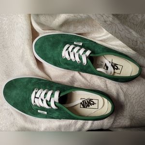 Vans green suede sneakers